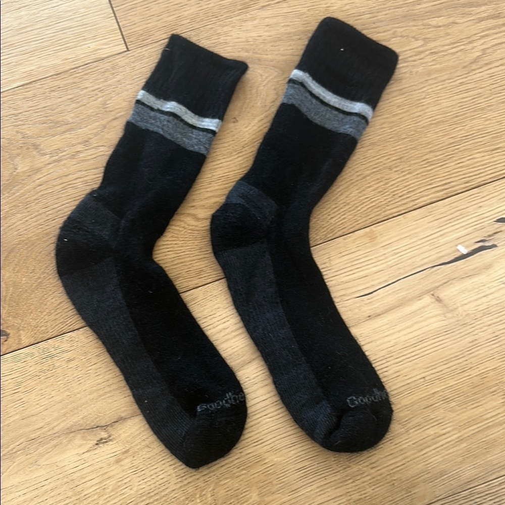 Goodhew Black and Gray Men's Socks Merino wool